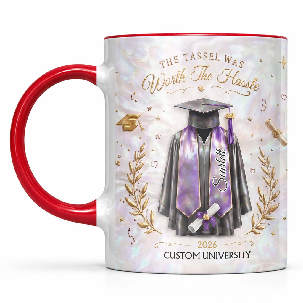 Personalized Graduation Accent Mug Custom Name Gift for Graduate Accent Mug GradoCreations
