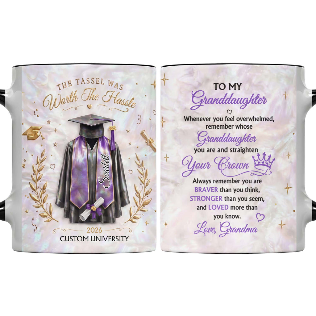 Personalized Graduation Accent Mug Custom Name Gift for Graduate Accent Mug GradoCreations