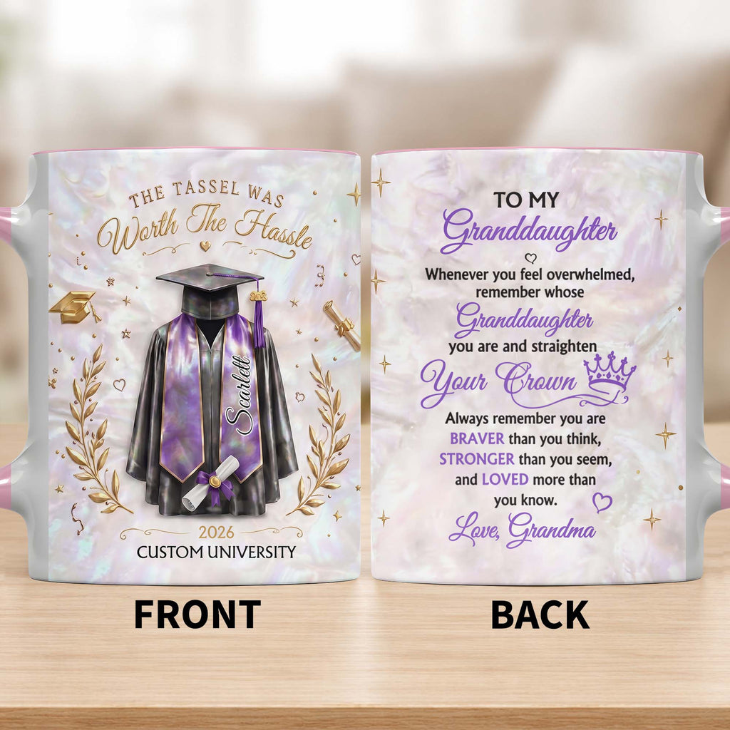 Personalized Graduation Accent Mug Custom Name Gift for Graduate Accent Mug GradoCreations