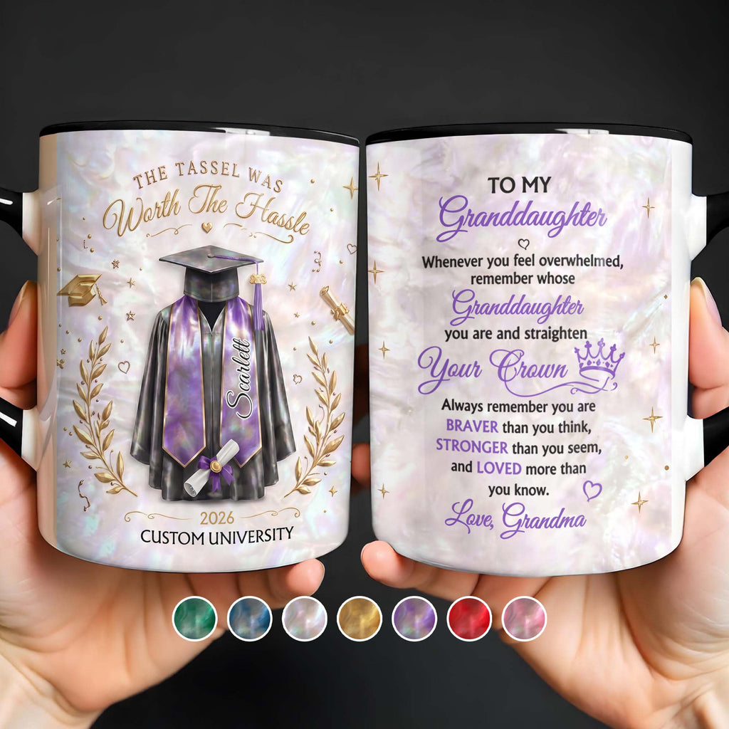 Personalized Graduation Accent Mug Custom Name Gift for Graduate Accent Mug GradoCreations