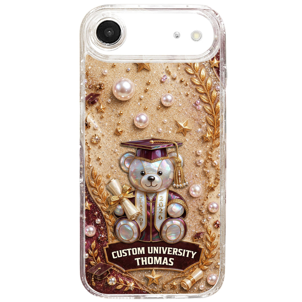 Personalized Clear Phone Case Custom Name Graduation Gift Clear Phone Case GradoCreations