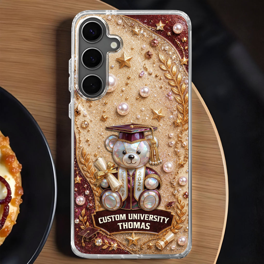 Personalized Clear Phone Case Custom Name Graduation Gift Clear Phone Case GradoCreations