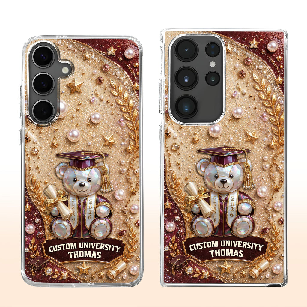 Personalized Clear Phone Case Custom Name Graduation Gift Clear Phone Case GradoCreations