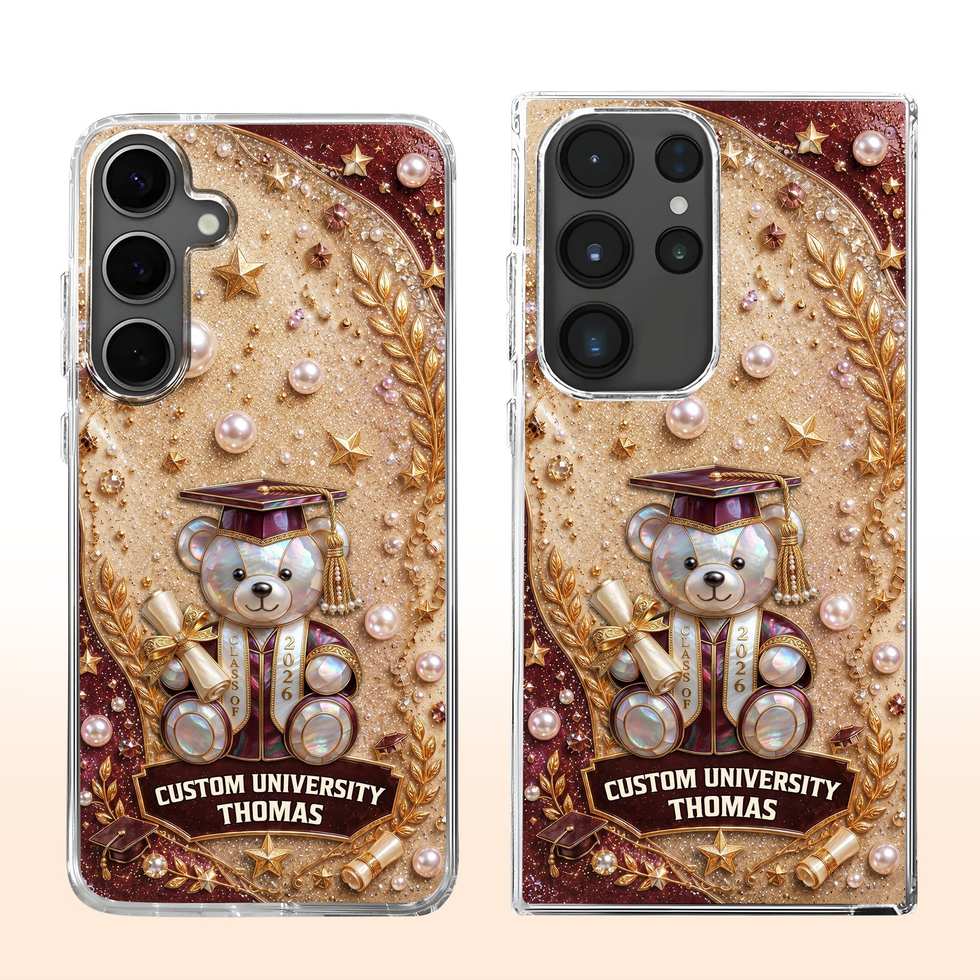 Personalized Clear Phone Case Custom Name Graduation Gift Clear Phone Case GradoCreations