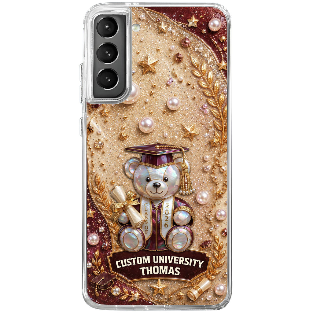 Personalized Clear Phone Case Custom Name Graduation Gift Clear Phone Case GradoCreations