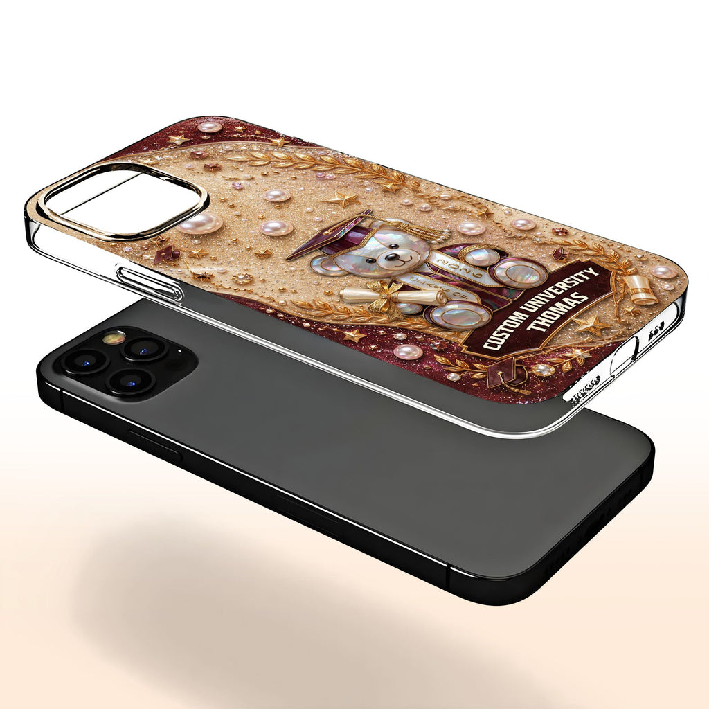 Personalized Clear Phone Case Custom Name Graduation Gift Clear Phone Case GradoCreations