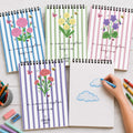 Personalized Birth Month Flowers Sketch Book Custom Art Gift for Graduates