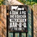 Personalized BBQ Metal Sign Custom Name Gift for Dad Metal Sign GradoCreations