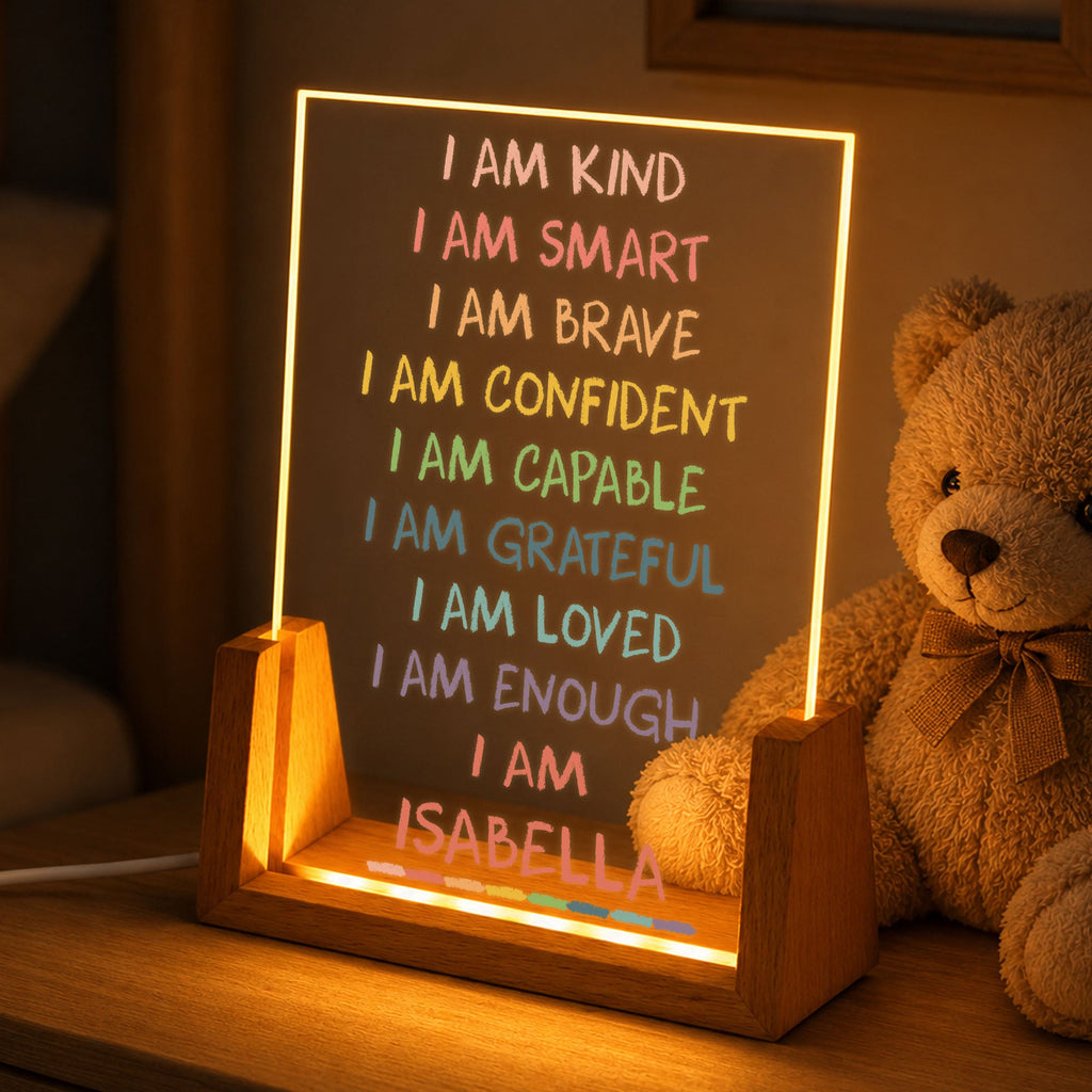 Personalized Acrylic Night Light Custom Name for Kids Gift