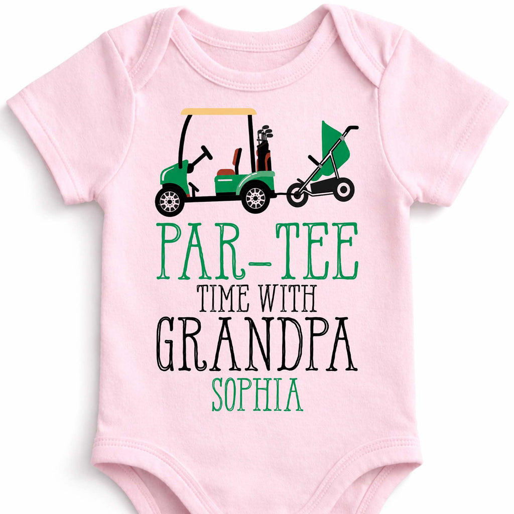 Personalized Golf Cart Baby Onesie Custom Gift for Grandpa Baby Onesie GradoCreations