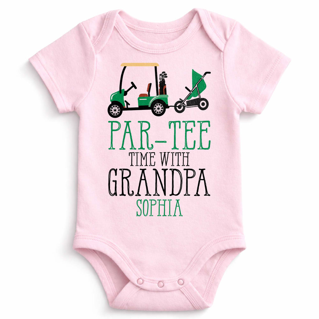 Personalized Golf Cart Baby Onesie Custom Gift for Grandpa Baby Onesie GradoCreations