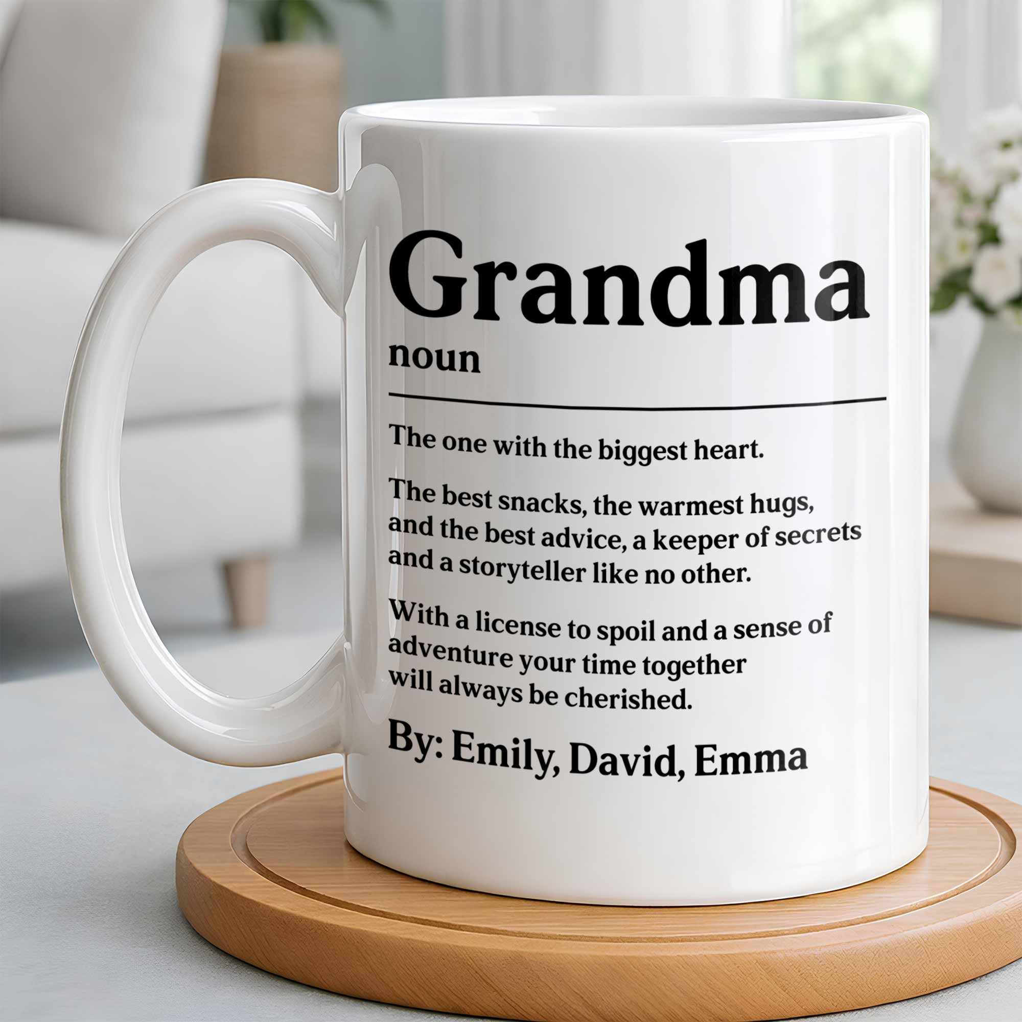 Personalized Birth Month Flower Mug Custom Gift for Grandma Edge-to-edge Mug GradoCreations