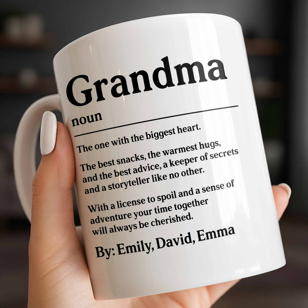 Personalized Birth Month Flower Mug Custom Gift for Grandma Edge-to-edge Mug GradoCreations