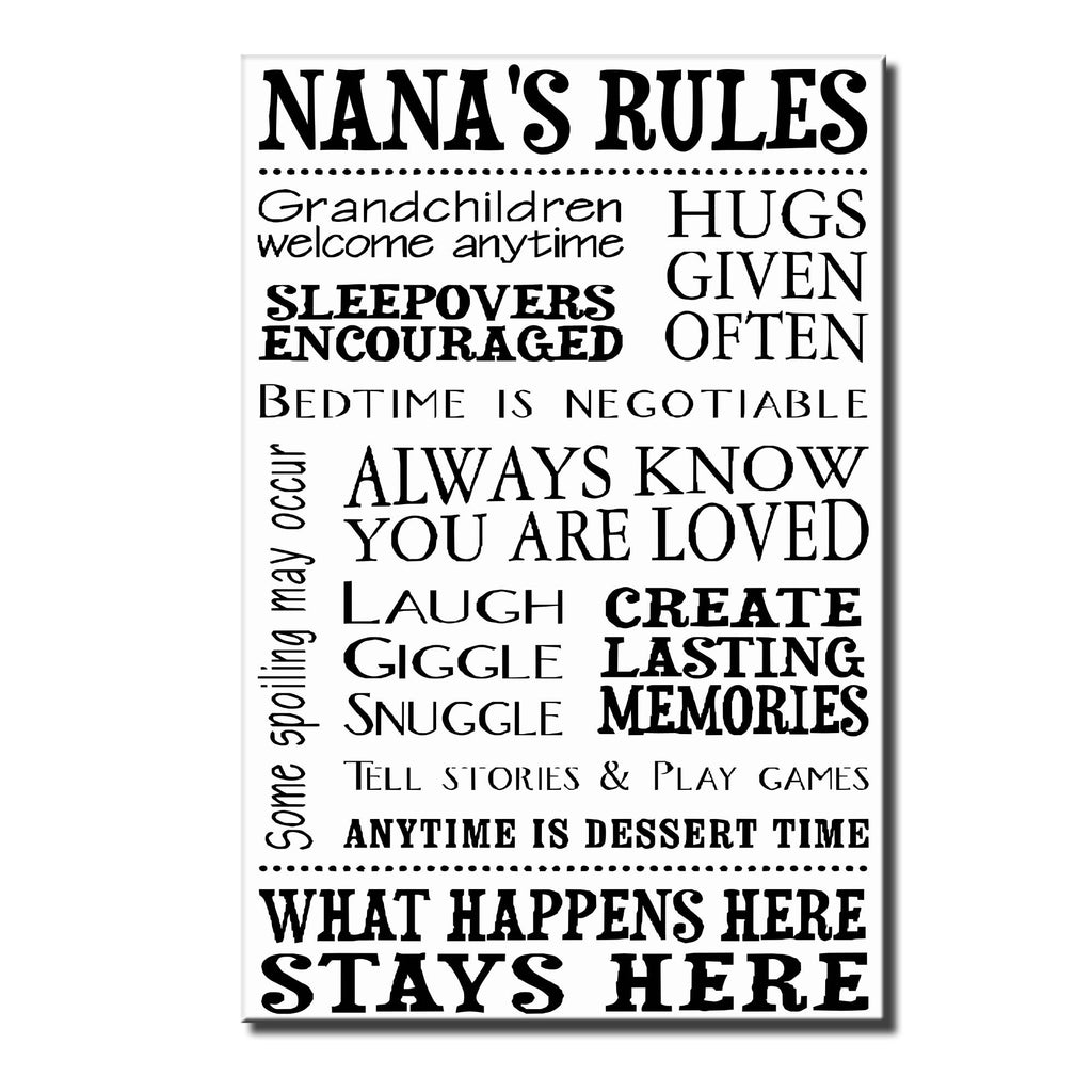 Personalized Family Rules Poster Custom Gift for Grandma Poster GradoCreations