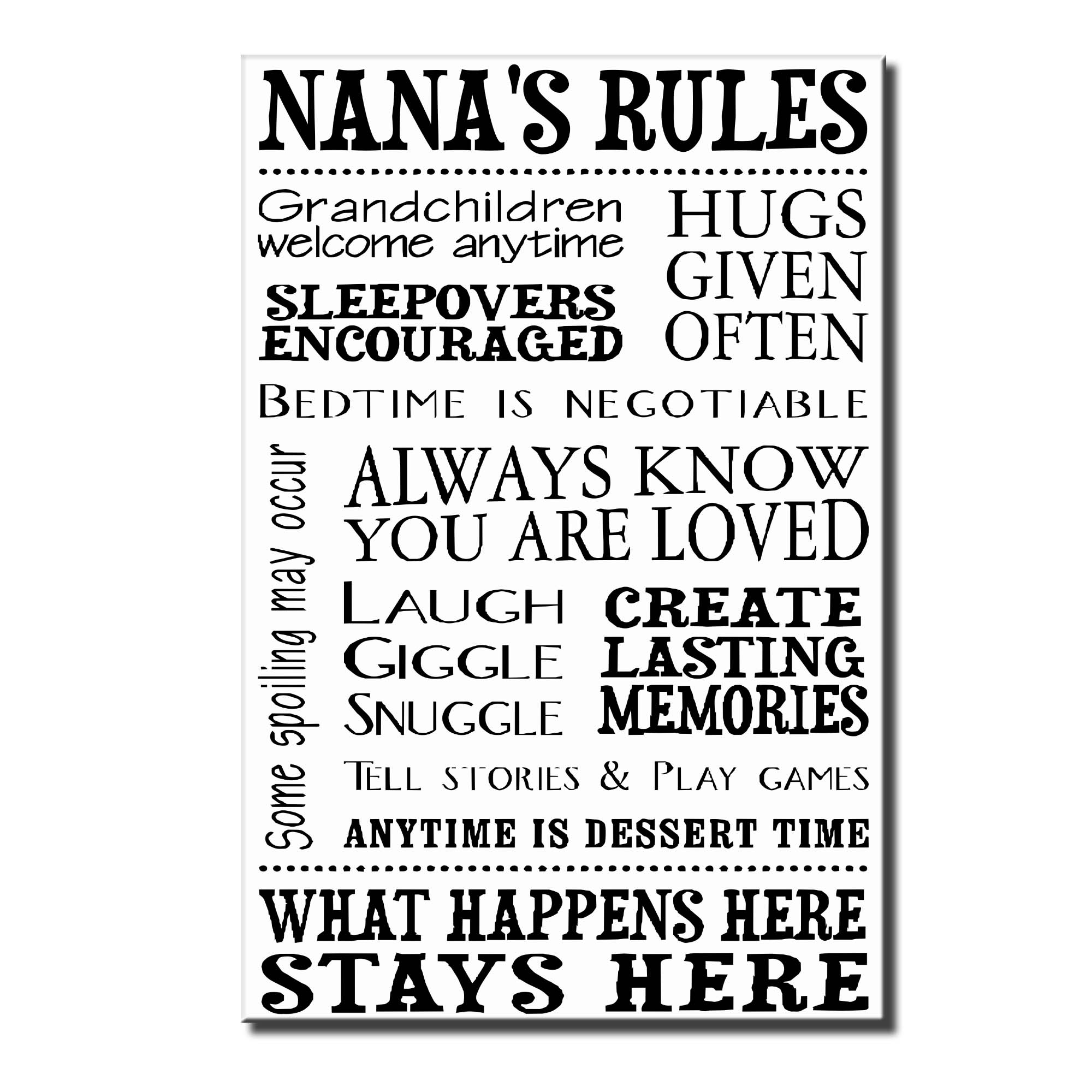Personalized Family Rules Poster Custom Gift for Grandma Poster GradoCreations