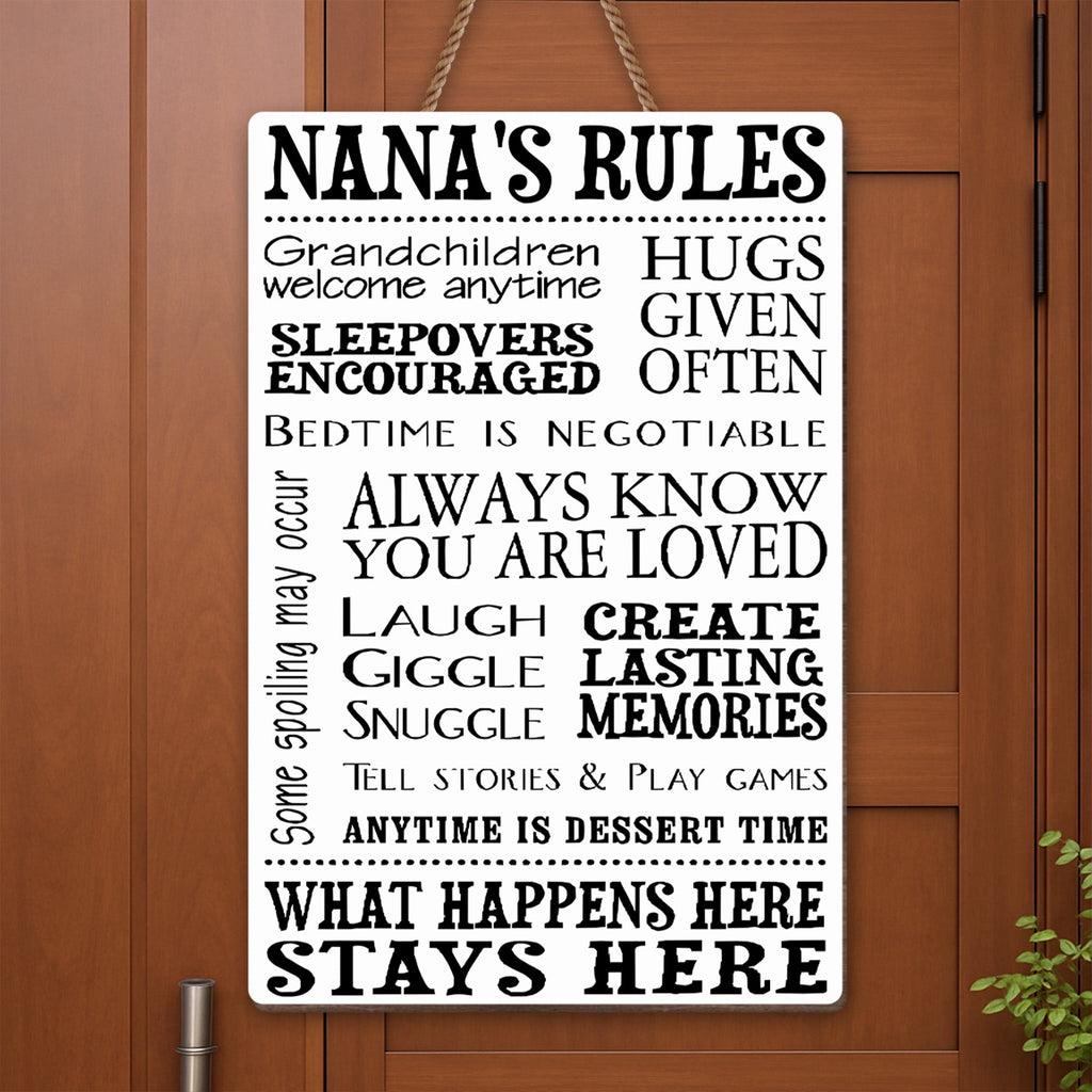 Personalized Wood Sign Custom Shape for Grandma Family Decor Wood Sign GradoCreations