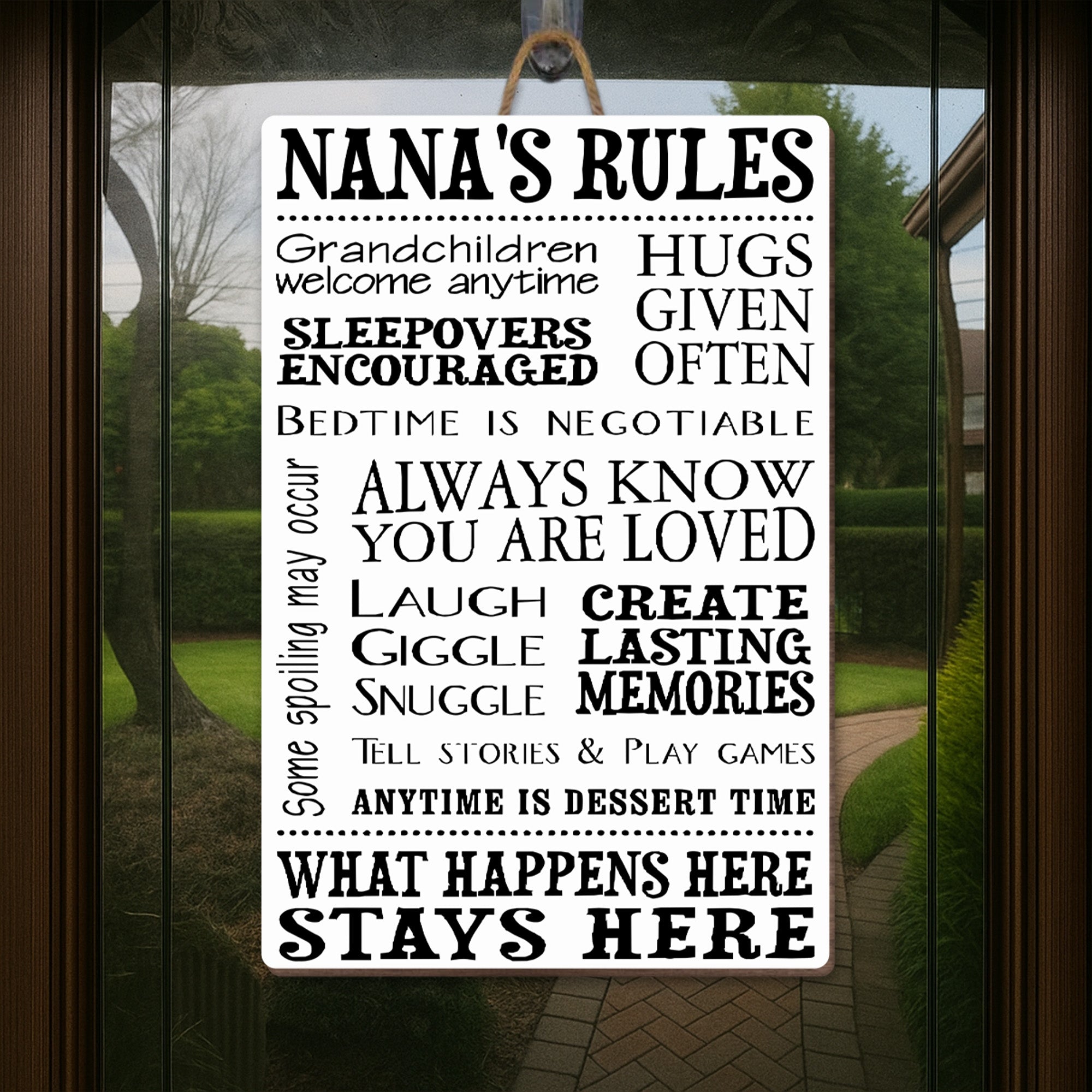 Personalized Wood Sign Custom Shape for Grandma Family Decor Wood Sign GradoCreations