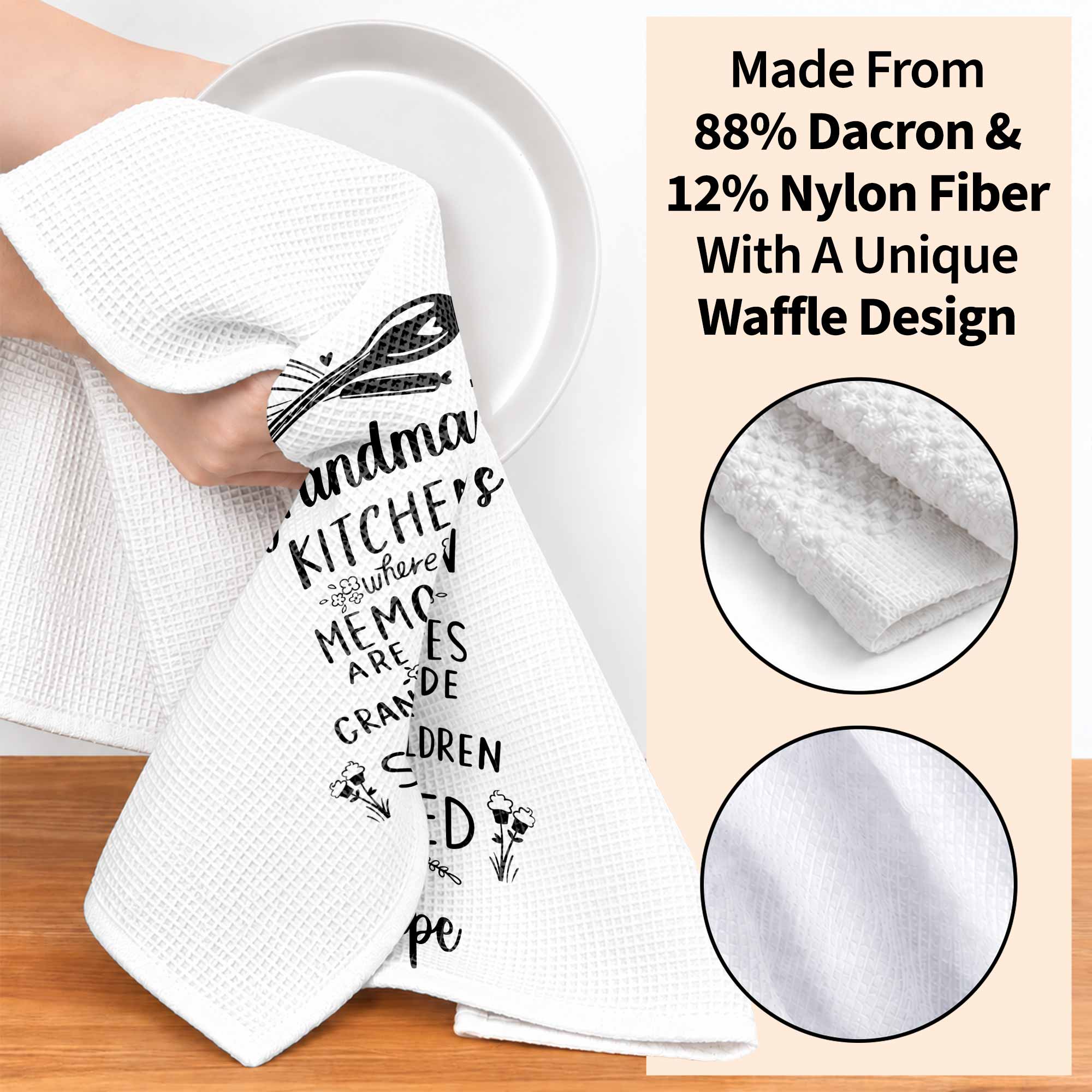 Personalized Kitchen Towel Custom Name Gift for Grandma
