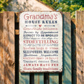 Personalized Metal Sign for Grandma Custom Family Rules Decor Metal Sign GradoCreations