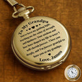 Personalized Custom Pocket Watch Engraved Gift for Grandpa Pocket Watch GradoCreations