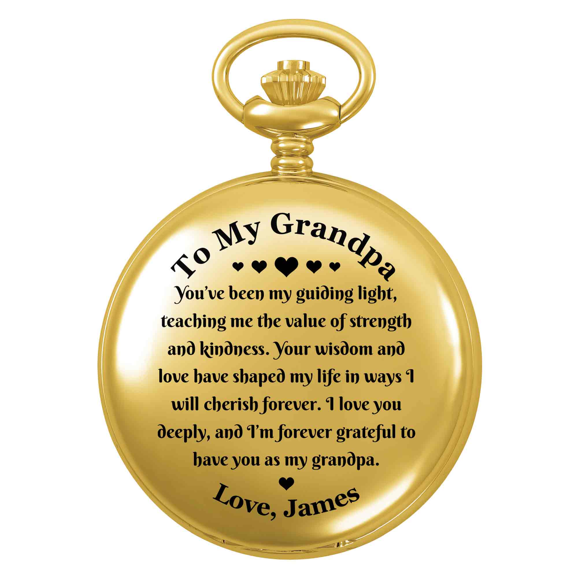 Personalized Custom Pocket Watch Engraved Gift for Grandpa Pocket Watch GradoCreations