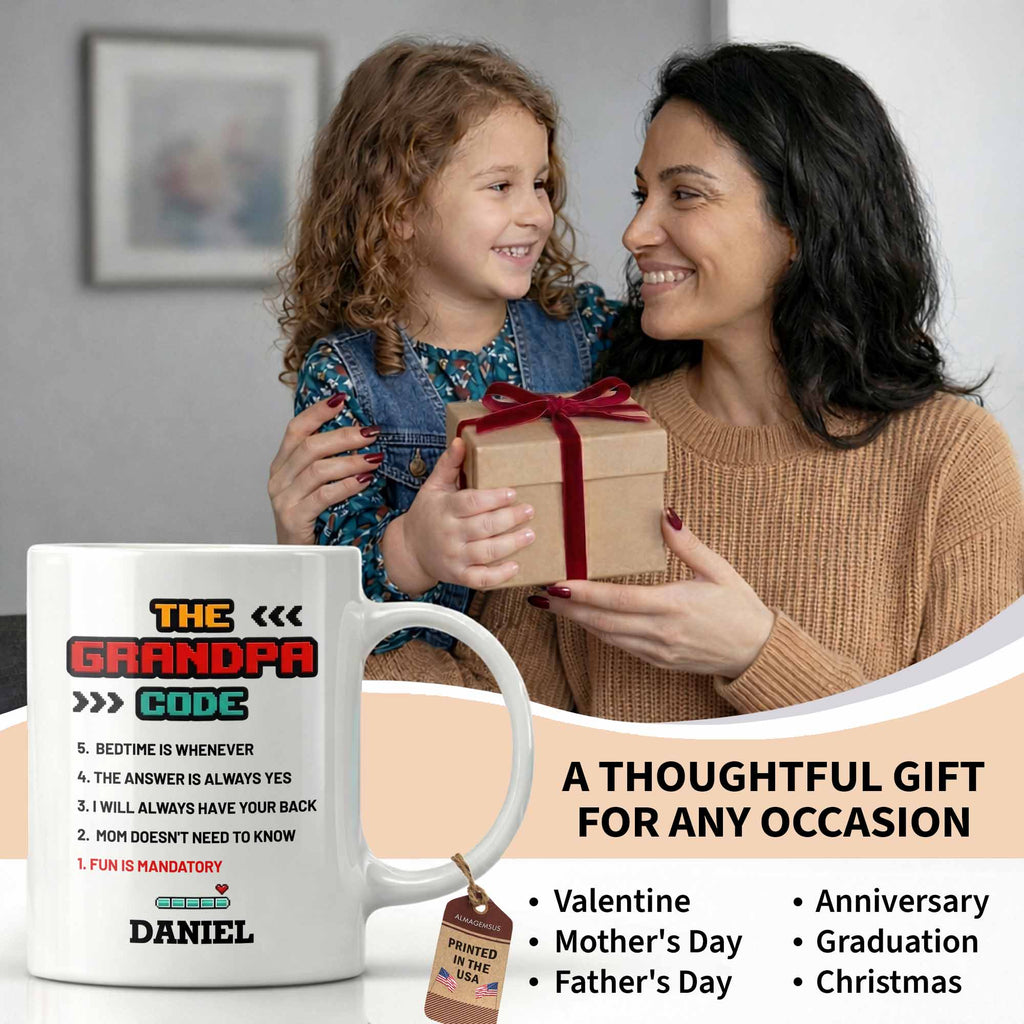 Personalized Grandpa Coffee Mug Video Game Loading Bar Gift Edge-to-edge Mug GradoCreations