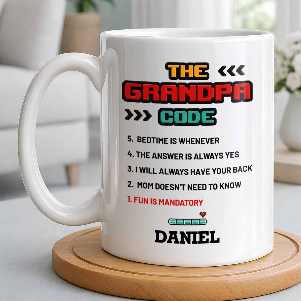 Personalized Grandpa Coffee Mug Video Game Loading Bar Gift Edge-to-edge Mug GradoCreations