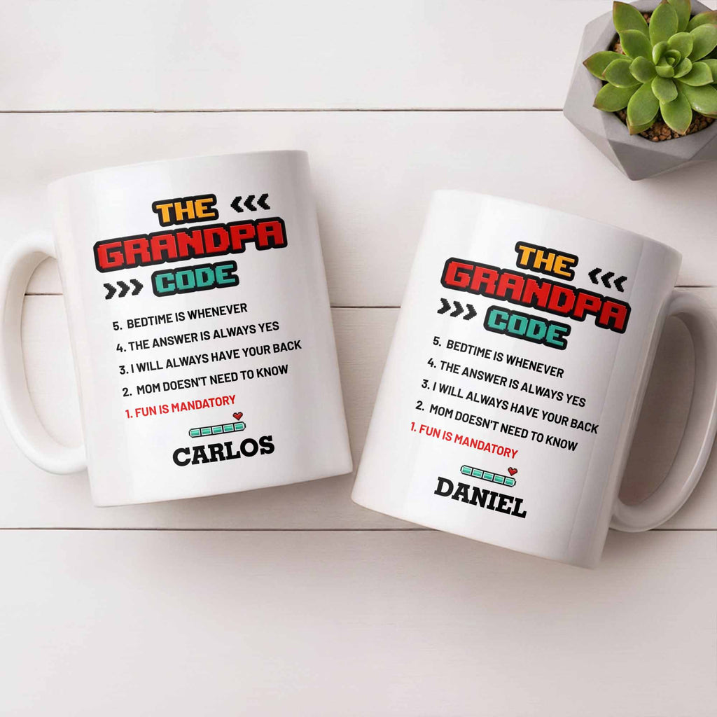 Personalized Grandpa Coffee Mug Video Game Loading Bar Gift Edge-to-edge Mug GradoCreations
