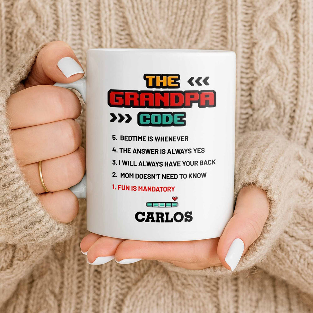 Personalized Grandpa Coffee Mug Video Game Loading Bar Gift Edge-to-edge Mug GradoCreations