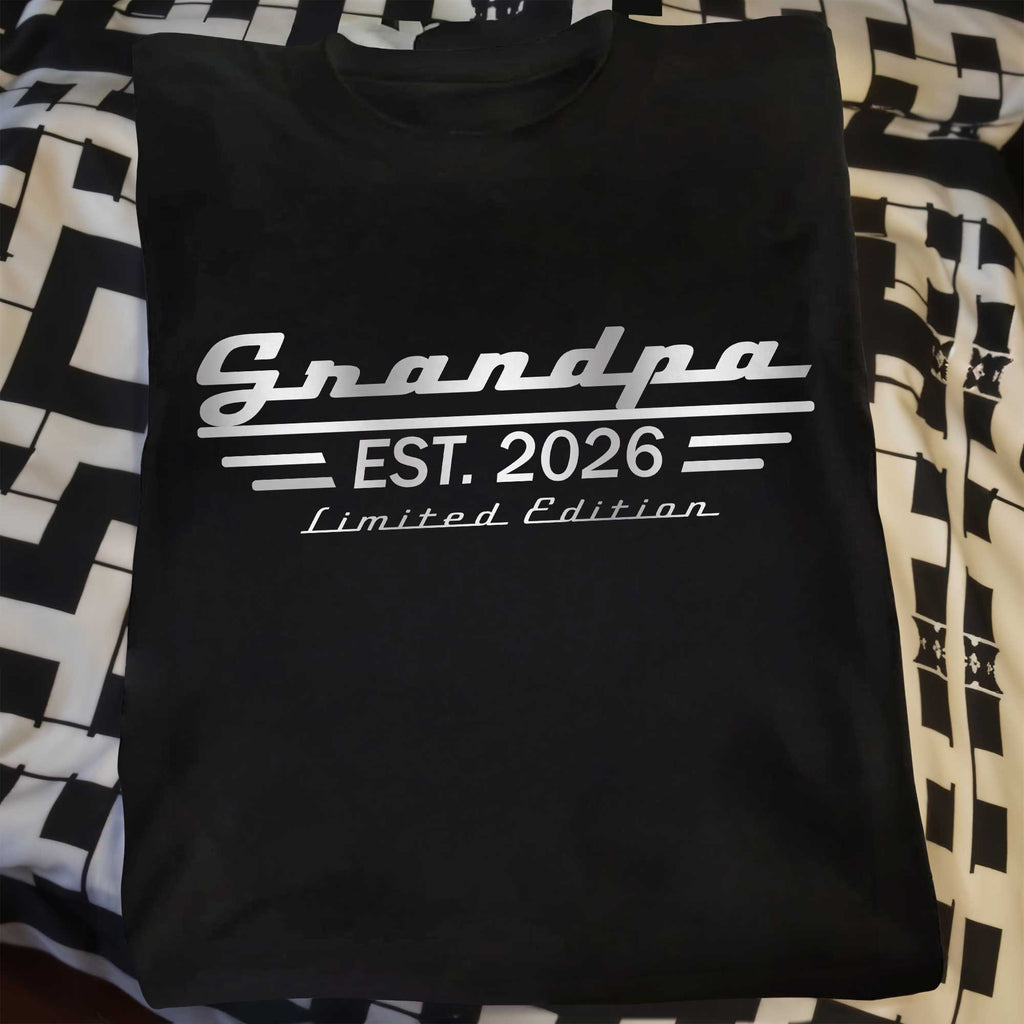 Personalized Grandpa EST Year Typography Tee or Hoodie Gift Shirt GradoCreations