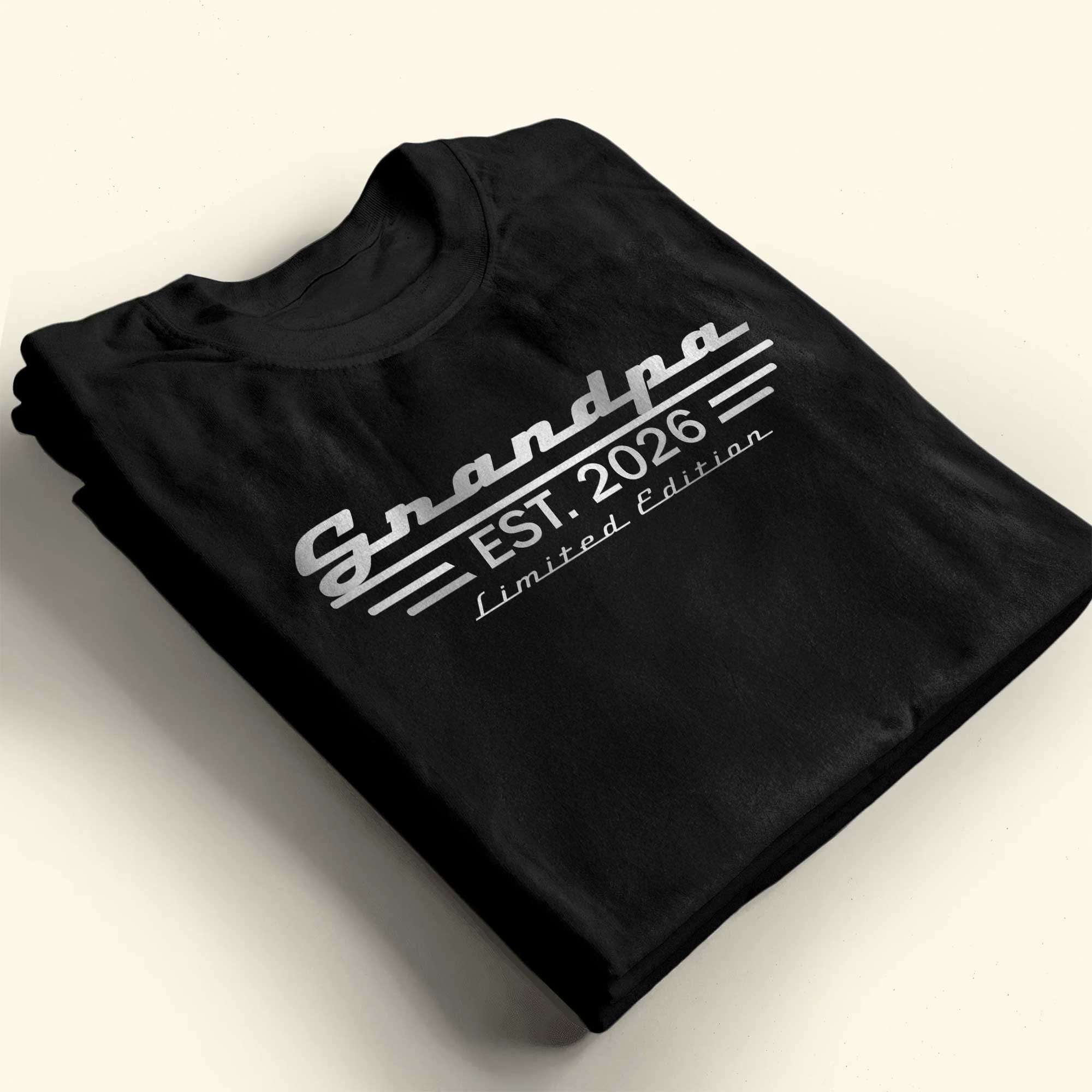 Personalized Grandpa EST Year Typography Tee or Hoodie Gift Shirt GradoCreations