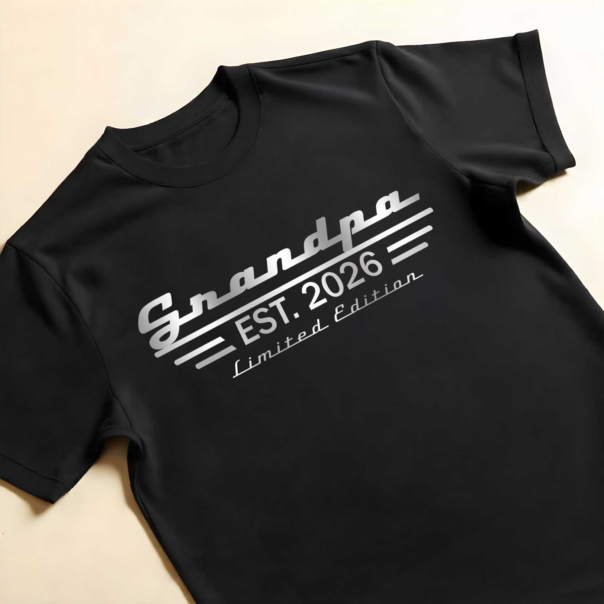 Personalized Grandpa EST Year Typography Tee or Hoodie Gift Shirt GradoCreations