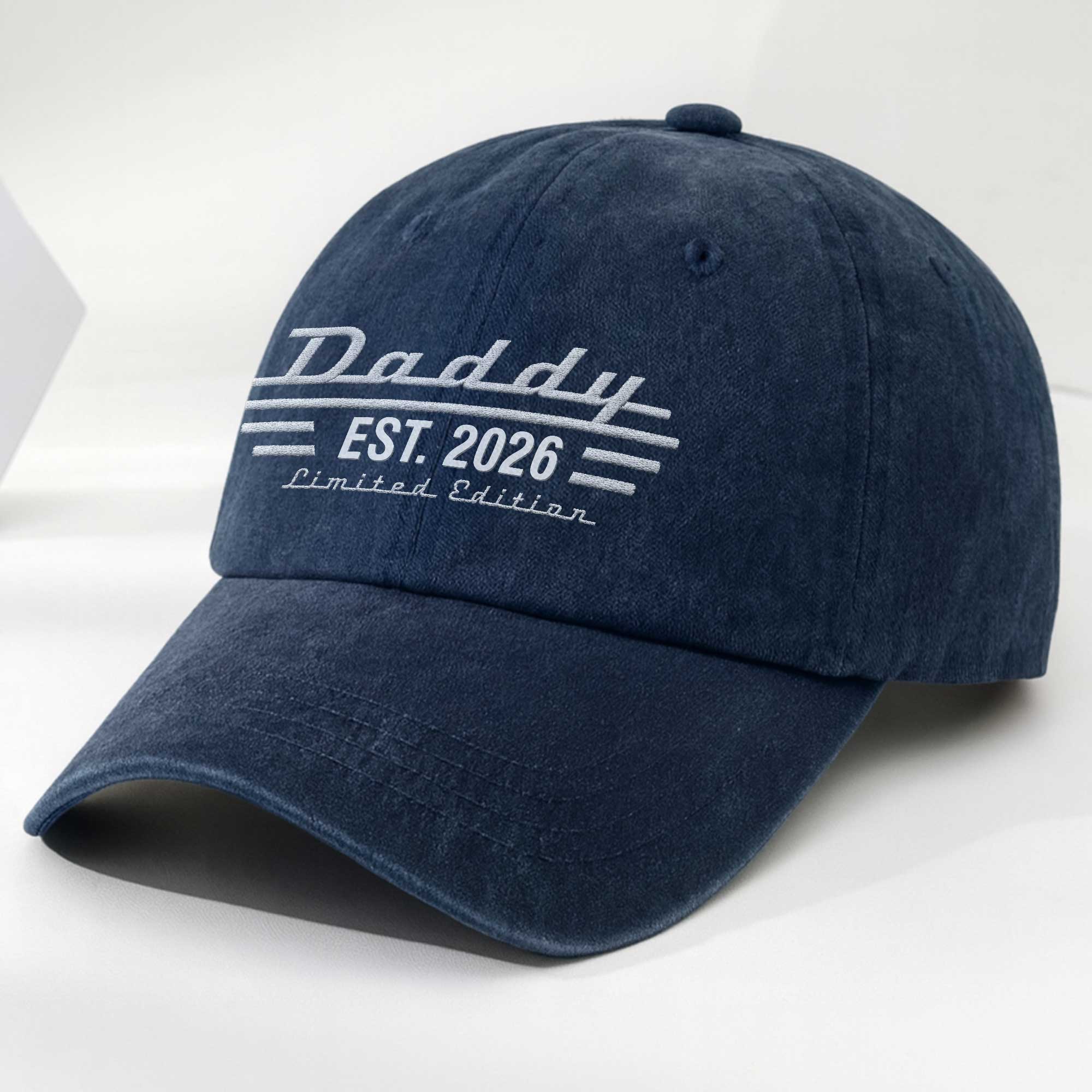 Personalized Washed Denim Cap Custom Year Gift for Grandpa Washed Denim Cap GradoCreations