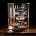 Personalized Custom Whiskey Glass Gift for Dad Grandpa with Dates Whiskey Glass GradoCreations