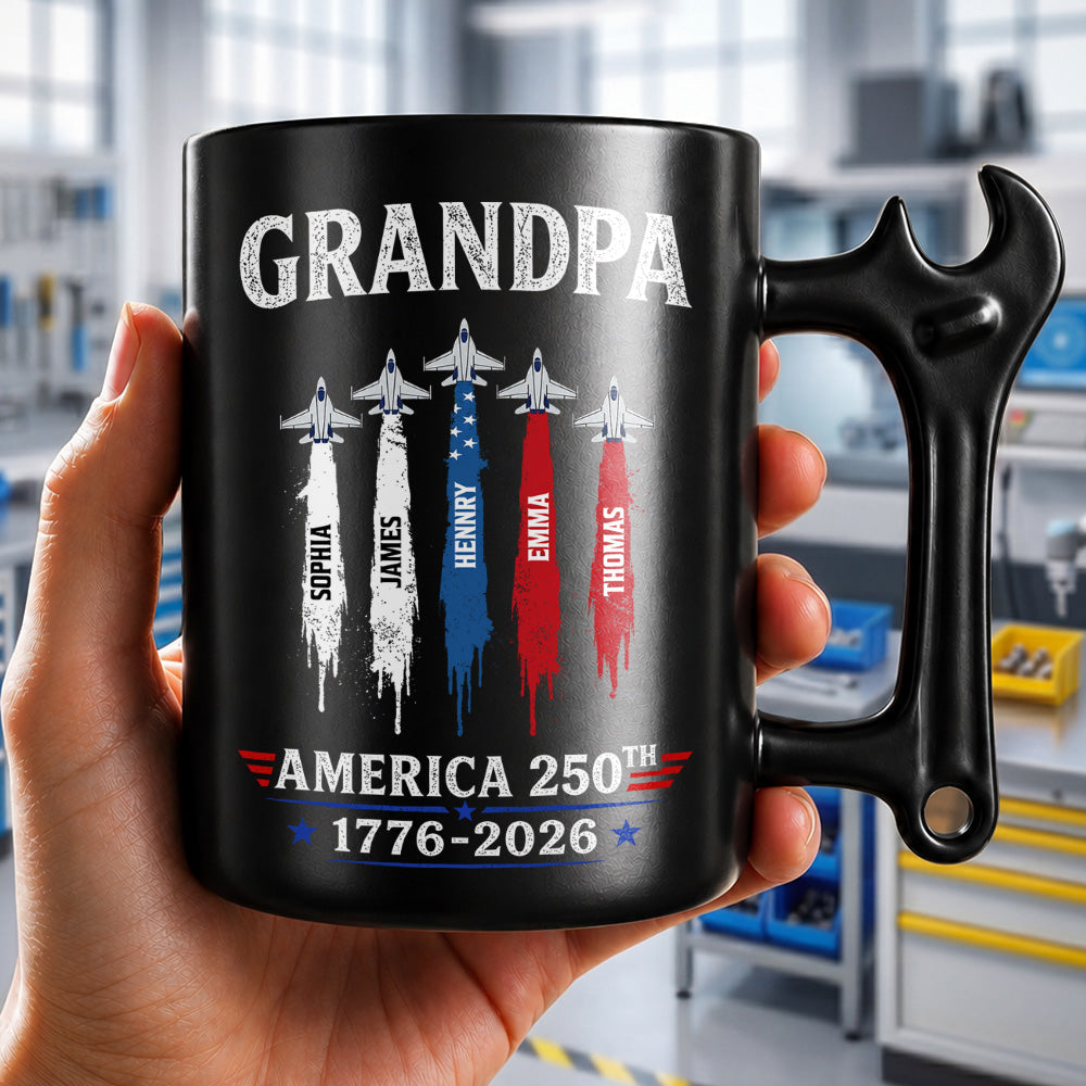 Personalized Wrench Handle Coffee Mug Custom Gift for Grandpa Wrench Handle Mug GradoCreations