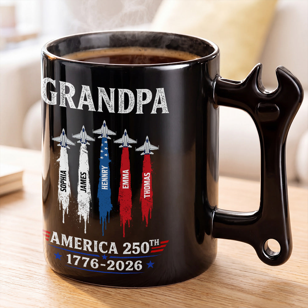 Personalized Wrench Handle Coffee Mug Custom Gift for Grandpa Wrench Handle Mug GradoCreations