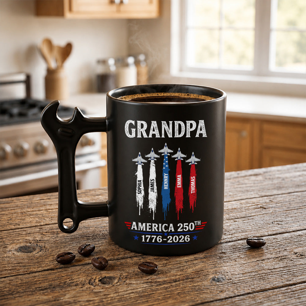 Personalized Wrench Handle Coffee Mug Custom Gift for Grandpa Wrench Handle Mug GradoCreations