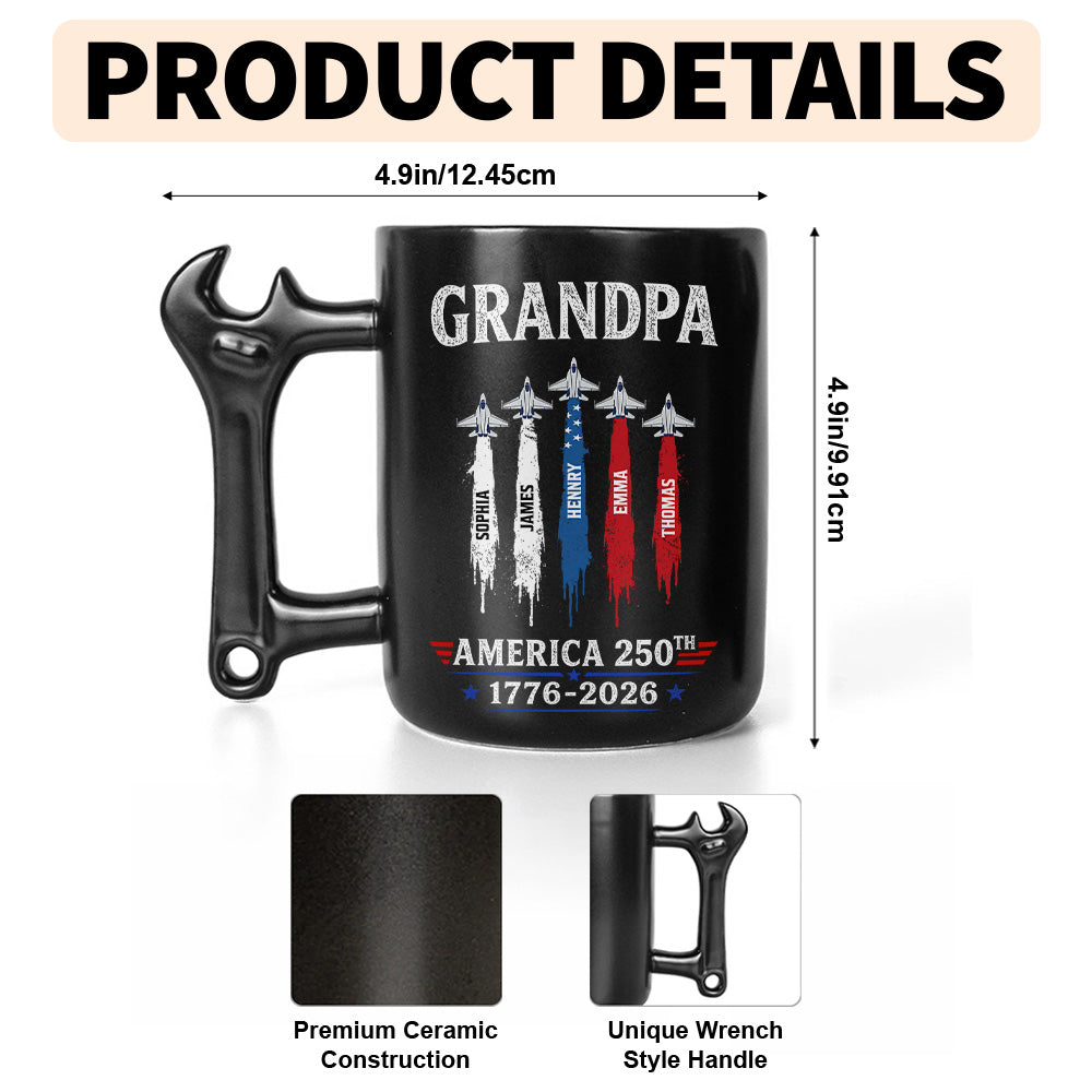 Personalized Wrench Handle Coffee Mug Custom Gift for Grandpa Wrench Handle Mug GradoCreations
