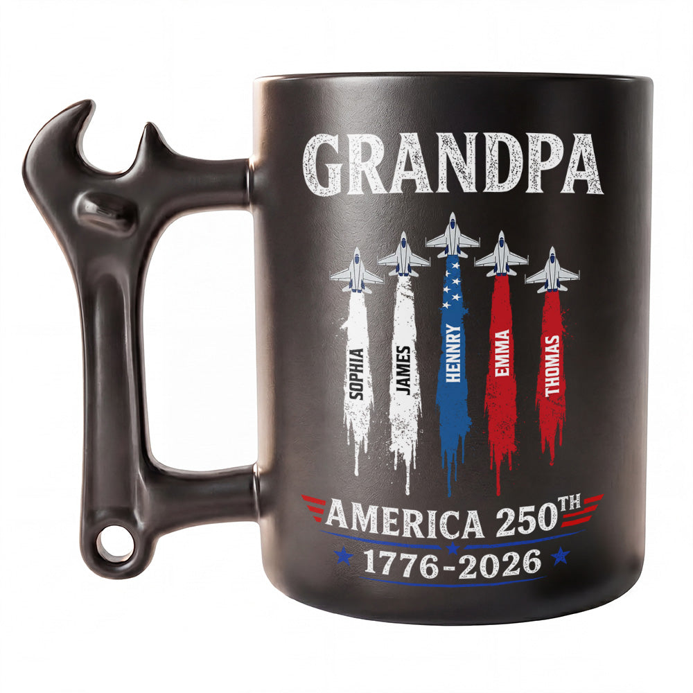 Personalized Wrench Handle Coffee Mug Custom Gift for Grandpa Wrench Handle Mug GradoCreations