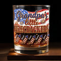 Personalized Whiskey Glass Patriotic American Flag Gift for Grandpa Whiskey Glass GradoCreations