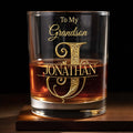 Personalized Custom Whiskey Glass with Monogram for Grandson Whiskey Glass GradoCreations