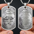 Personalized Dog Tag Necklace Custom Name for Grandson Gift Dog Tag Necklace GradoCreations