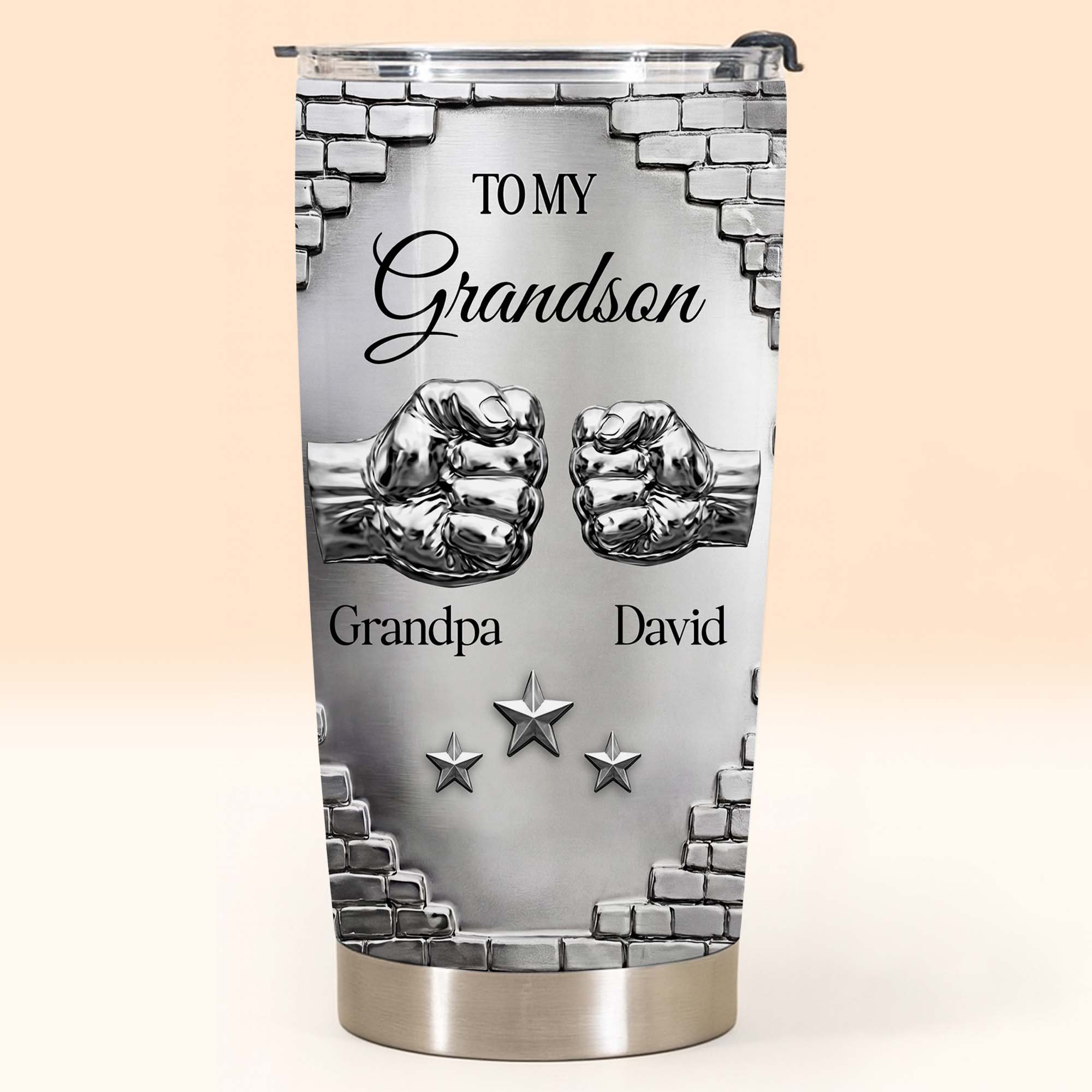 Personalized 20oz Stainless Steel Tumbler for Grandson Gift 20oz Tumbler GradoCreations