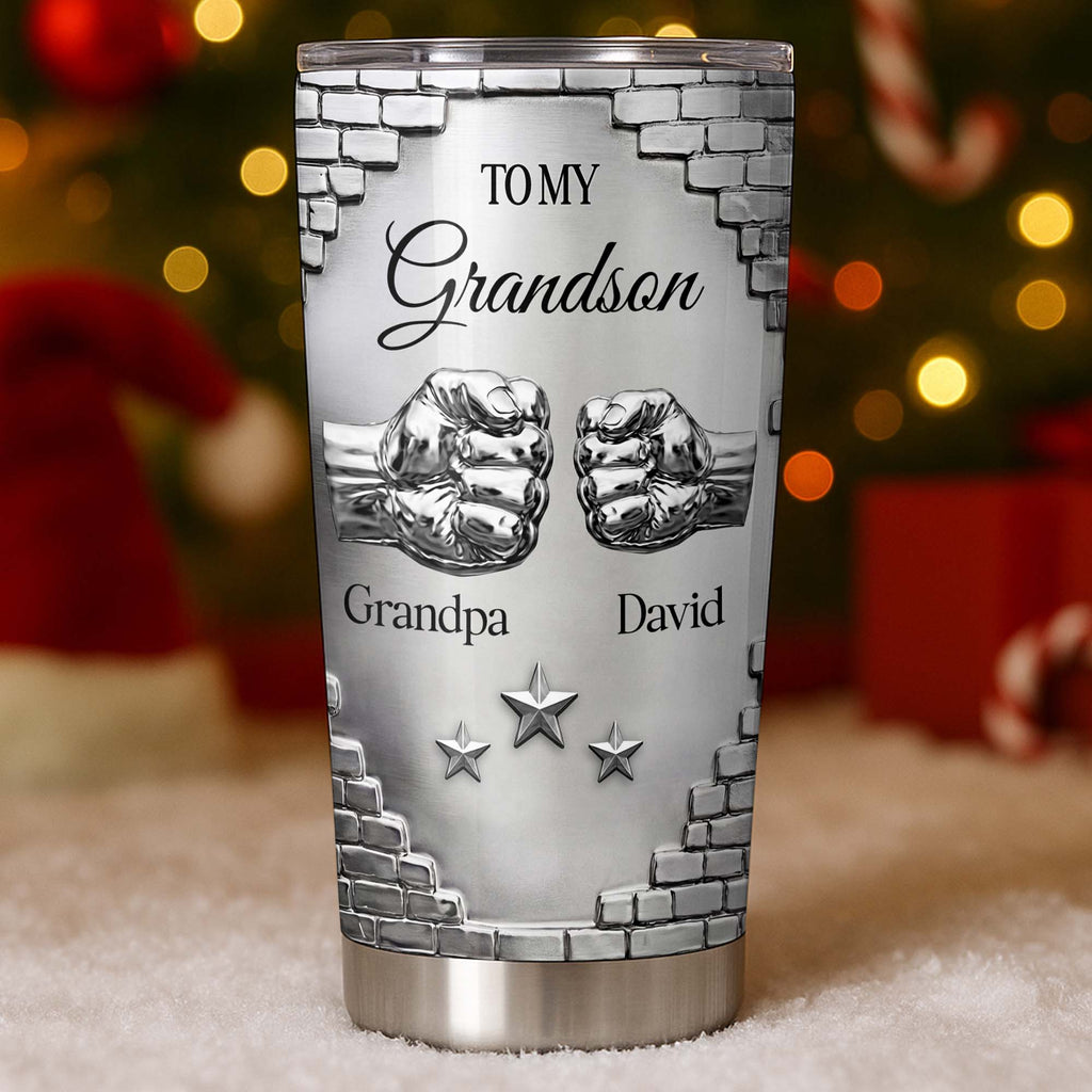Personalized 20oz Stainless Steel Tumbler for Grandson Gift 20oz Tumbler GradoCreations