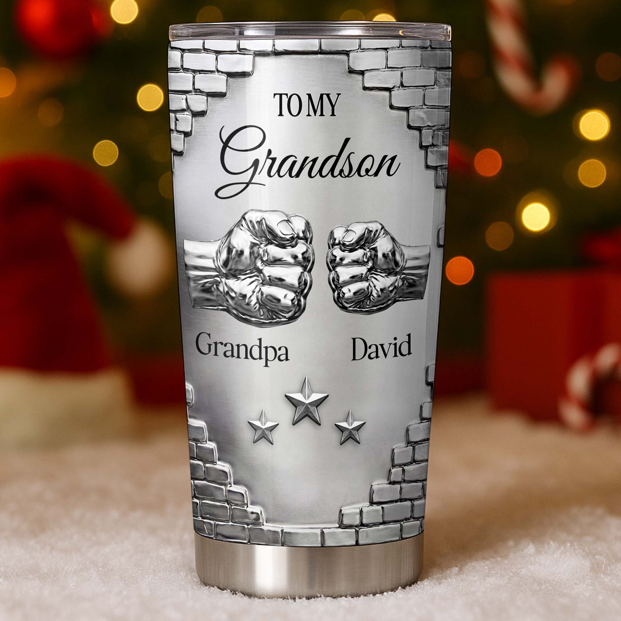 Personalized 20oz Stainless Steel Tumbler for Grandson Gift 20oz Tumbler GradoCreations
