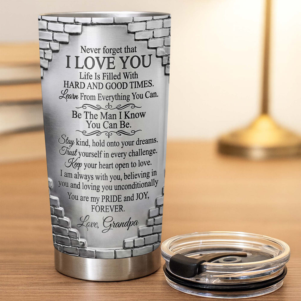 Personalized 20oz Stainless Steel Tumbler for Grandson Gift 20oz Tumbler GradoCreations
