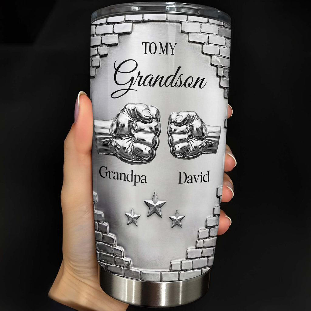 Personalized 20oz Stainless Steel Tumbler for Grandson Gift 20oz Tumbler GradoCreations