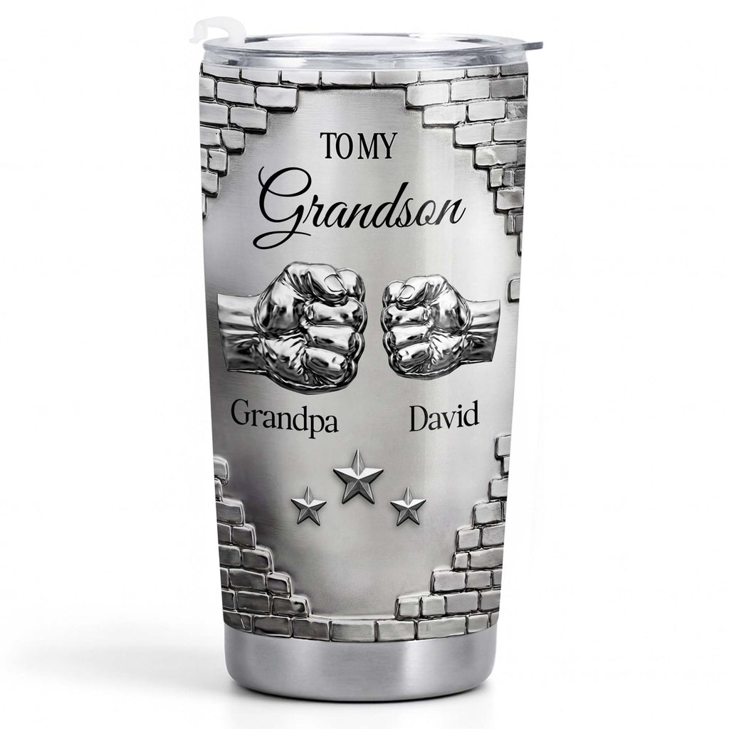 Personalized 20oz Stainless Steel Tumbler for Grandson Gift 20oz Tumbler GradoCreations