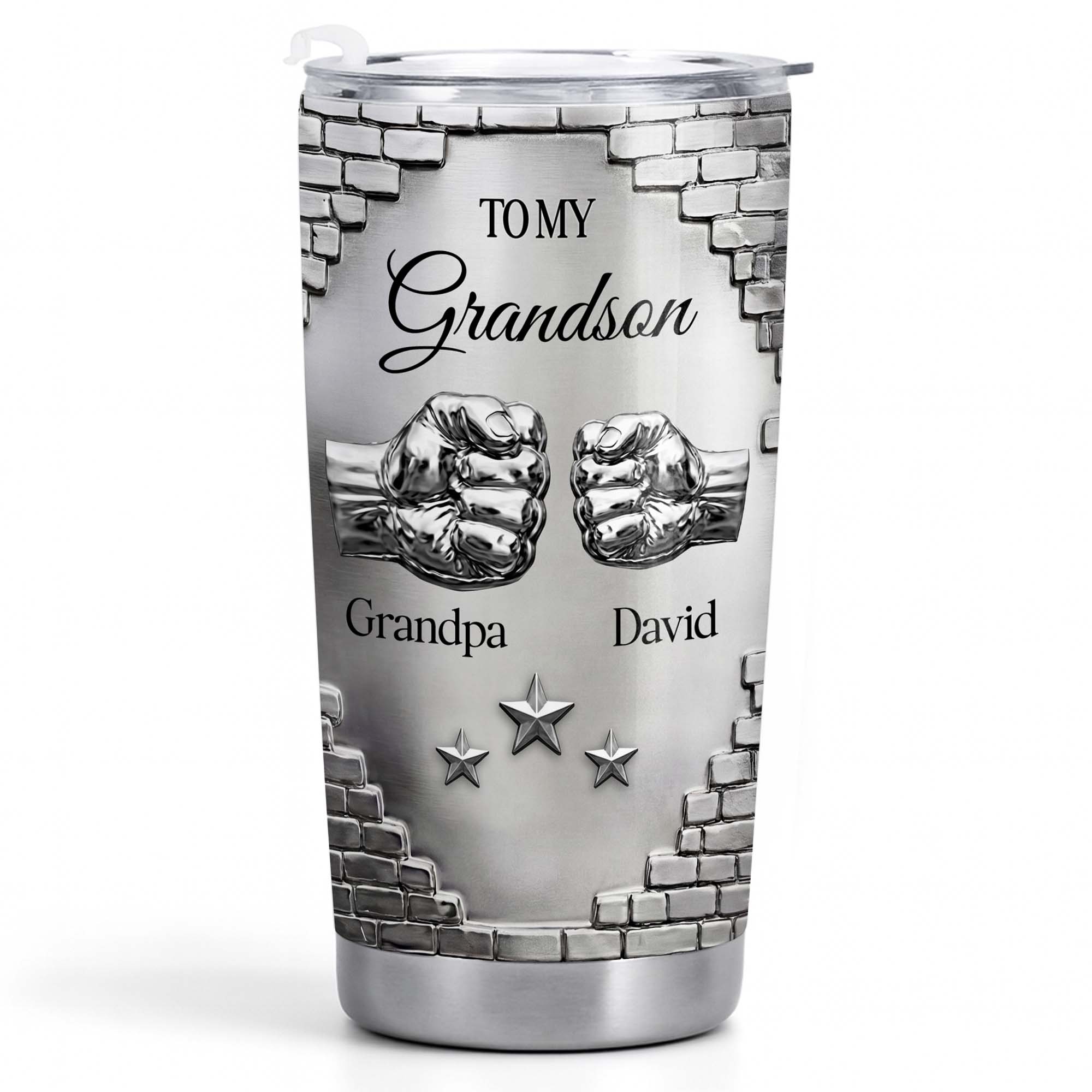 Personalized 20oz Stainless Steel Tumbler for Grandson Gift 20oz Tumbler GradoCreations