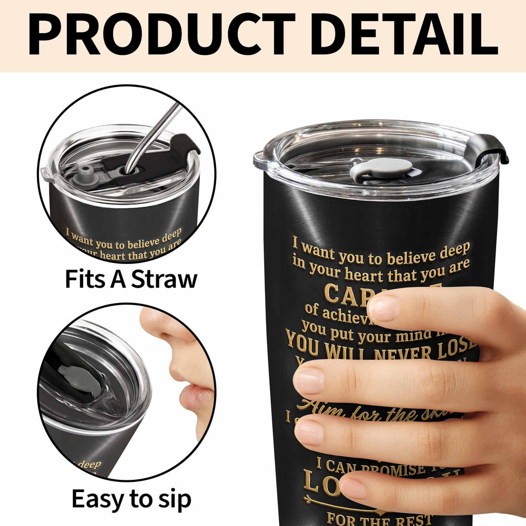 Personalized Stainless Steel Tumbler 20oz Custom Name Gift for Grandson